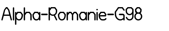 Alpha Romanie G98 Regular.ttf