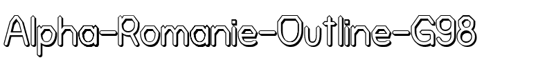 Alpha Romanie Outline G98 Regular.ttf