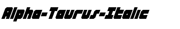 Alpha Taurus Italic Italic.ttf