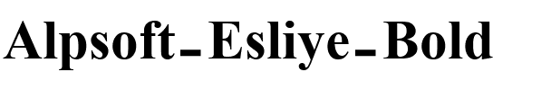 Alpsoft Esliye Bold.ttf