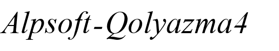 Alpsoft-Qolyazma4 Regular.ttf