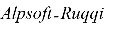Alpsoft Ruqqi Regular.ttf