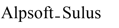 Alpsoft Sulus Regular.ttf