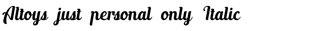 Altoys just personal only Italic.ttf