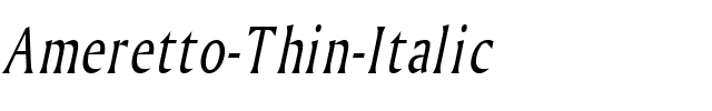 Ameretto Thin Italic.ttf