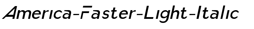 America Faster Light Italic.ttf