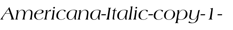 Americana-Italic Regular.ttf