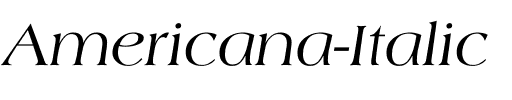 Americana-Italic Regular.ttf
