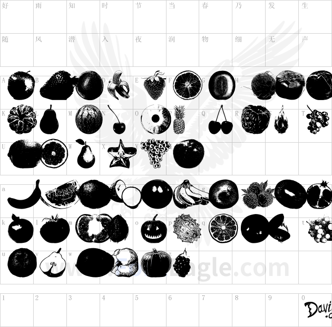 An-Apple-A-Day-Fruit-Font