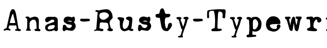 Ana's Rusty Typewriter Regular.ttf