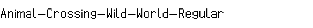 Animal Crossing: Wild World Regular.ttf