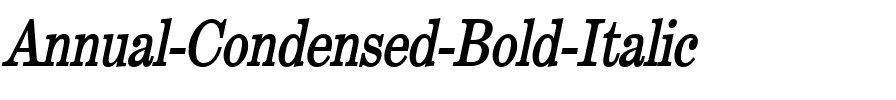 Annual-Condensed Bold Italic.ttf