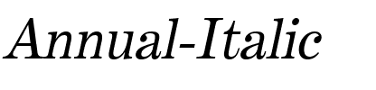 Annual Italic.ttf