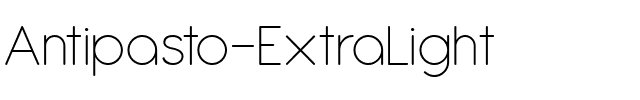 Antipasto ExtraLight.ttf