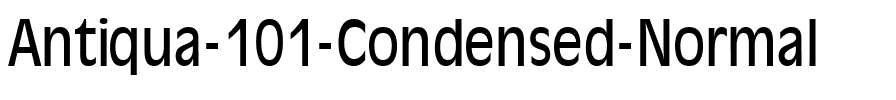 Antiqua 101 Condensed Normal.ttf