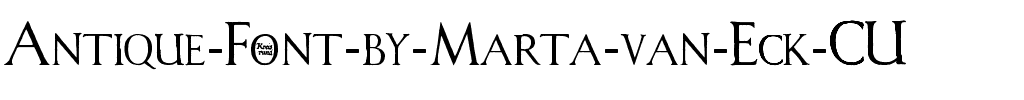 Antique Font by Marta van Eck Normal.ttf