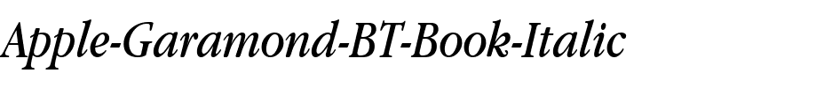 Apple Garamond BT Book Italic.ttf