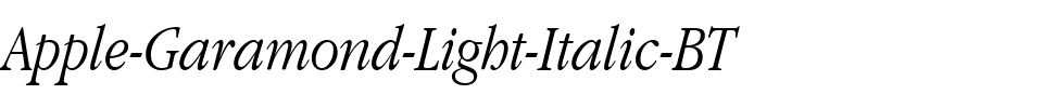 Apple Garamond BT Light Italic.ttf