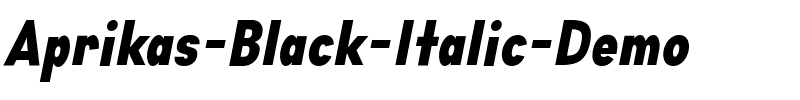 Aprikas Black Italic Demo Regular.otf