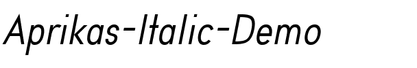 Aprikas Italic Demo Regular.otf