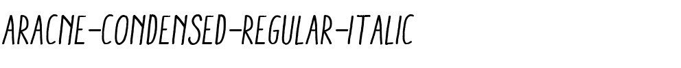 Aracne Condensed Regular Italic Normal.ttf