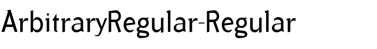 ArbitraryRegular Regular.ttf