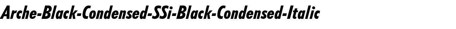 Arche Black Condensed SSi Black Condensed Italic.ttf