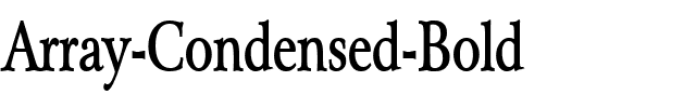 Array-Condensed Bold.ttf