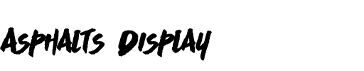 Asphalts Display (Personal Use) Regular.otf