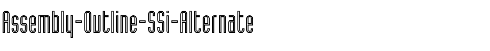 Assembly Outline SSi Alternate.ttf