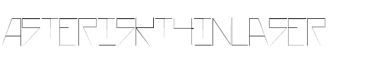 AsteriskThinLaser Regular.ttf