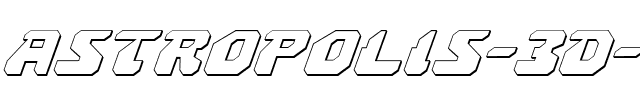 Astropolis 3D Italic Italic.ttf