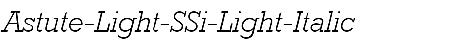 Astute Light SSi Light Italic.ttf