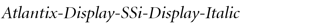 Atlantix Display SSi Display Italic.ttf