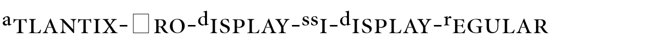 Atlantix Pro Display SSi Display Regular.ttf