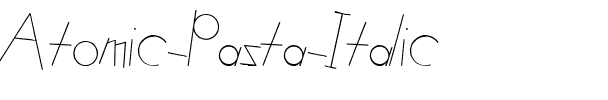Atomic Pasta  Italic.ttf