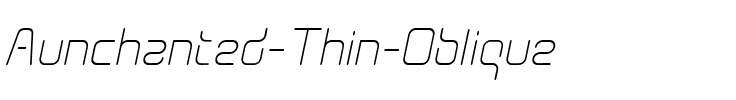 Aunchanted Thin Oblique Regular.ttf
