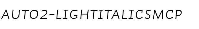 Auto 2 Lt SmCp Italic.ttf