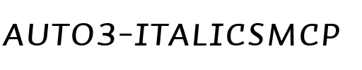 Auto 3 SmCp Italic.ttf