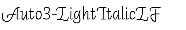 Auto 3 Lt LF Italic.ttf