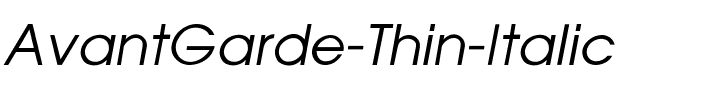AvantGarde-Thin-Italic Regular.ttf