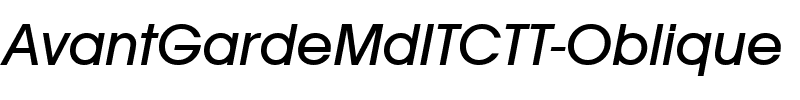 AvantGardeMdITCTT Oblique.ttf