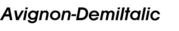 Avignon DemiItalic.ttf