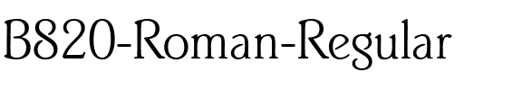 B820-Roman Regular.ttf