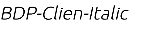 BDP Clien Italic Italic.ttf