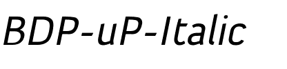 BDP uP Italic Italic.ttf