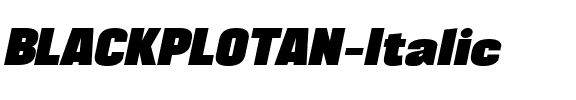 BLACKPLOTAN Italic.otf