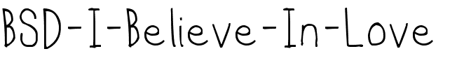 BSD I Believe In Love Regular.ttf