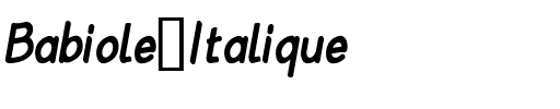 Babiole Italique.ttf