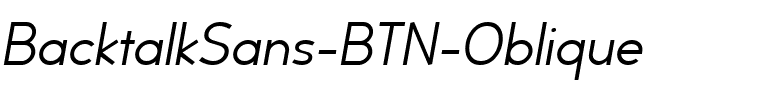 BacktalkSans BTN Oblique.ttf